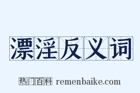 漂淫反义词是什么意思的图片